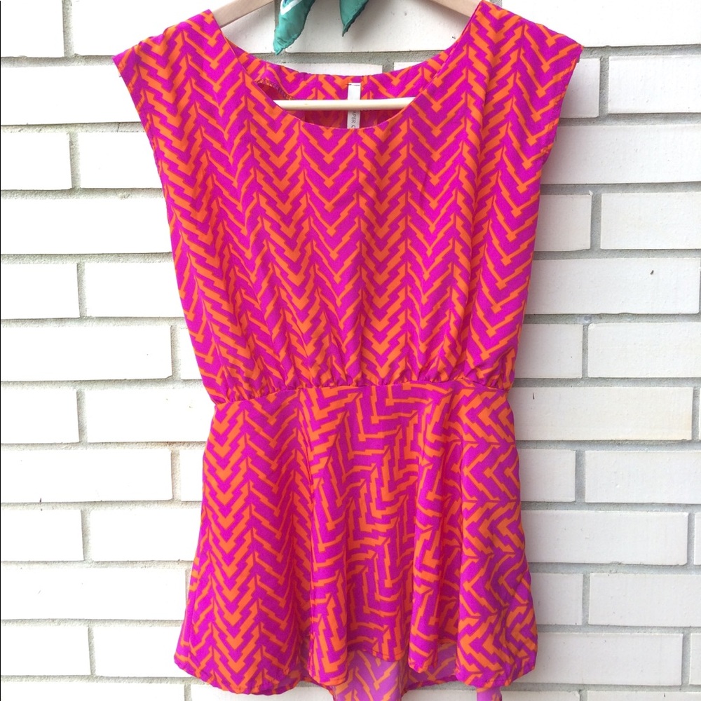 Paper Crane Peplum Blouse